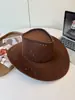 Chapéu de cowboy western estilo americano, chapéu de camurça jazz retrô étnico popular para exportação, aba larga para uso ao ar livre nas pastagens do oeste de Sichuan