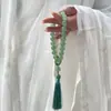 Pulseira de Cristal de Pedra Esmaltada Taicui Contas de Rosário Literárias Anel de Corrida com Contas Borla Acessórios para Roupas Han Feito à Mão para Homens e Mulheres