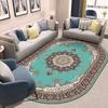 Alfombra Ovalada para Sala de Estar Estilo Persa Europeo y Americano Retro Ins Alfombrilla para Piso de Entrada de Dormitorio Alfombrilla para Pies