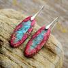 Pendientes de piedra imperial geométrica de lujo, de alta calidad, de Amazon, nuevos y bohemios, joyería de moda europea y americana.