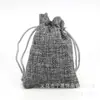 Bolsas de Algodão e Linho Feitas à Mão com Cordão, Sacos para Joias, Sacos Pequenos de Tecido de Cor Única, Atacado do Fabricante