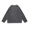 Ropa Vintage Otoño 2025 Nuevo Estilo Retro Americano Old Money Patchwork Falso Dos Piezas Cuello en V Holgado Sudadera Pulóver