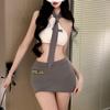 Lingerie Sexy, Camisa Sexy, Fantasia de Empregada Doméstica, Uniforme de Instrutora Feminina, Pijama de Tentação, Sedução, Não Precisa Tirar, Conjunto Pequeno para Rainha Sm