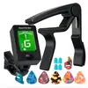 Set de Accesorios para Guitarra Más Vendidos en Amazon Transfronterizo: Capo de Guitarra, Afinador, Cuerdas, Púas, Pines de Cuerda, Protectores de Dedos