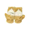 Novas Luvas de Pelúcia Fofas de Gato-Guaxinim com Tampa Flip-Top e Meio Dedo para Mulheres no Inverno, Forradas com Lã e Espessadas para Manter o Calor Durante o Ciclismo e Prevenir Ondas de Frio