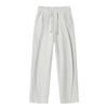 Shanggu Primavera e Outono Masculino Novas Calças de Perna Larga Estilo Japonês Costura Simples Cor Sólida Solto Cordão Calças Casuais Masculinas