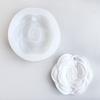 Camelia Aromaterapia Piedra de Aromaterapia de Yeso Molde de Silicona Sin Perforar Plana Rosa Etiqueta de Coche Decoración Aromaterapia