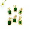 Piedra Cúbica de Zirconia Geométrica Colorida Rectangular Colgante Joyería Pulsera Collar Pendientes Colgante Accesorios DIY Materiales de Producción
