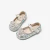 Zapatos para Niñas Zapatos de Princesa de Cuero con Cristales para Niños 2026 Nuevo Primavera Elsa Zapatos Individuales de Suela Suave para Niñas Pequeñas