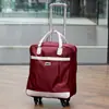Bolsa con Carrito de Ruedas Universal Bolsa de Viaje para Mujer Caja de Cabina Portátil Bolsa de Viaje para Distancias Cortas Estilo Coreano Bolsa de Equipaje Portátil Moderna