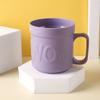 Taza para cepillos de dientes de pareja con mango letras tridimensionales taza de enjuague bucal engrosada baño estudiante gran capacidad boca redonda taza para cepillos de dientes