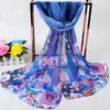 Lenço de Chiffon para Comércio Exterior Pena de Rosa Xale Feminino Lenço Longo Lenço Protetor Solar Feminino Primavera e Outono
