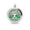 Colgante de aromaterapia con asas anchas de acero inoxidable de 30 mm para llevar con fragancia de árbol de la vida hueco, aceite esencial