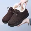 Zapatos de Tela Gruesos Forrados de Polar para Invierno Estilo Old Beijing para Mujer Zapatos de Algodón Suela Suave Antideslizantes Zapatos para Madre de Mediana Edad y Mayores Zapatos de Algodón Tiktok