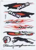 Personalidad Rasguño Sombra Cuerpo Agujero de Bala Calcomanía para Casco de Motocicleta Decoración de Coche Modificado Graffiti Calcomanía Reflectante