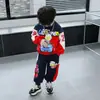 Traje Clásico de Ultraman para Niños de Primavera y Otoño Estilo Coreano Conjunto Deportivo de Dos Piezas para Niños Ropa Elegante para Bebés
