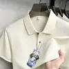 Camisa Polo Personalizada de Manga Corta con Logo Imprimible para Hombre, Algodón Puro, Nuevo Estilo de Verano, Casual de Negocios, Camiseta Holgada y Transpirable para Hombre