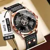 Reloj Marca Binbang Casual de Negocios Correa de Cuero Calendario Sencillo Reloj para Hombre Luminoso Resistente al Agua Reloj de Cuarzo Venta al por Mayor Transfronteriza