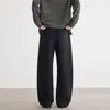 Calça de moletom esportiva masculina cinza de perna reta, calças masculinas de outono e inverno, novas calças compridas versáteis estilo americano 2026, calças da moda de perna curva