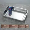 Forma Quadrada Retangular de Aço Inoxidável Extra Grande 100*65 Bandeja para Arroz Cozido no Vapor Bandeja para Churrasco Bandeja para Peixe Assado Bandeja para Uso Comercial em Banquetes