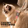 Arnés para Gato con Correa Anti-Escape Color Gradiente Multicolor Arnés de Pecho para Gatos Gordos, Correa Cómoda de Nylon para Uso en Exteriores