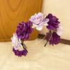 Tiara de Flor Artificial Primavera e Verão Grande Rosa Headwear para Cabelo Meninas Hanfu Fotografia Acessórios de Cabelo Mulheres
