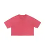 Ropa Corta Femenina Transfronteriza Europea y Americana, Camiseta Lavada Vintage, Marca de Moda, Algodón Puro Copo de Nieve 240g, Camiseta Corta de Manga Corta