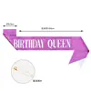 Cinto de Ombro Glitter de Aniversário Transfronteiriço Certiquette Cinto de Aniversário Menina Rainha Fita Decoração de Festa