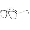 Lentes Anti Luz Azul para Hombre Estilo Coreano Distintivo Moda para Mujer Montura Grande Estilo Celebridad de Internet Mismo Estilo Adelgazantes para Cara Grande Lentes para Miopía