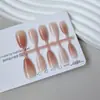 Venta Caliente Transfronteriza Uñas Sencillas Ice Blush Degradado Estilo Pura Lustre Uñas Portátiles Blanqueamiento Manicura Nupcial de Gama Alta Nude