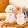 Colete com cachecol Roupa de cachorrinho Teddy inverno quente Bichon cachorro pequeno chenari Teddy roupa de inverno