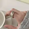 Anillo Único de Letra Espiral para Mujer, Moda Retro, Anillo Abierto Personalizado Hip-Hop, Tendencia de Anillo para Dedo Índice con Diseño de Nicho