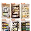 Prateleiras Domésticas, Estantes de Armazenamento, Estantes de Armazenamento de Chão para Sala de Estar e Varanda, Estantes de Armazenamento para Armazém, Prateleiras de Ferro para Mercadorias de Entrega Expressa de Supermercado
