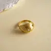 Anillo abierto geométrico de metal con circonita en forma de estrella, minimalista europeo y americano, anillo de dedo índice de nicho de alta gama, joyería de moda para mujer