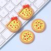 Comida de simulación y juego Dibujos animados Pizza diy pinza para el cabello cuerda para la cabeza pegatina para vaso de agua pegamento crema funda para teléfono TikTok accesorios de resina