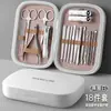 Conjunto Completo de Beleza e Manicure, Alicate de Cutícula em Aço Inoxidável, Kit de Pedicure, Conjunto Atacado de Cortadores de Unha, Kit de Ferramentas