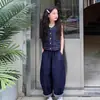 Conjunto de Verano de Mezclilla para Niñas 2026 Nuevo Atuendo Elegante de Dos Piezas para Niños, Chaleco de Moda Ropa de Verano para Niñas Mayores