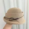 Elegante Sombrero de Estilo Francés Inspirado en Hepburn para Mujer, Versátil Sombrero de Pescador de Verano, Estilo Aristocrático Vintage, Sombrero de Pescador con Borde Enrollado, Nuevo