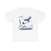 2025 Nova Marca Independente de Comércio Exterior Camiseta Solta Confortável Arte Vintage Casual Manga Curta