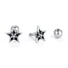 Moda Estilo Coreano Uñas de Hueso de Oreja Estrella Mini Pendientes de Estrella de Cinco Puntas Acero Inoxidable Personalizado Pendientes Pequeños Suministro Transfronterizo