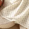 2026 Verano Nuevo Artístico Retro Algodón Lino Estampado de Lunares Versátil Nuevo Estilo Chino Cuello Redondo Holgado Casual Camisa Mujeres