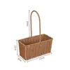 Cesta de Flores Tejida a Mano de Mimbre Sintético, Cesta de Regalo de Frutas, Cesta de Flores para Floristería, Cesta Tejida para Huevos para el Hogar, Cesta para Fresas