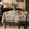 Mantel Retro Francés Verde Rectangular Lujo Ligero Sensación de Alta Gama Estilo Mantel de Comedor Engrosado Atmósfera Mantel de Mesa de Centro