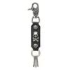 Decoración Creativa y Única de Calavera de Aleación Llavero Largo de Cuero para Hombres y Mujeres, Accesorio de Moda y Popular en Europa y América