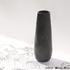 Vaso Minimalista Nórdico Criativo de Cerâmica Preta para Flores Secas Decoração de Arranjo de Flores para Mesa de Casa Sala de Estar Recipiente Hidropônico para Flores