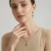 Colar de trevo de quatro folhas em prata de lei S925, luxo leve, nicho, para usar no verão, corrente média-longa requintada, gargantilha, atacado