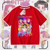 Caçadores de Demônios Kpop Caçadores de Demônios Só Meninos Camiseta de Manga Curta Casual Solta Tops Infantis