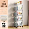 Estante de Almacenamiento de Gran Capacidad, Carrito Móvil de Múltiples Niveles para Snacks de Dormitorio, Estante de Cocina para Frutas y Verduras con Ruedas, Organizador de Libros para Sala de Estar
