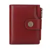 Guangzhou Venta al por mayor Amazon Comercio exterior Girasol Cartera para mujer RFID Antirrobo Piel cepillada Cartera corta Portatarjetas
