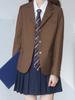 Jaqueta de terno pequena marrom original estilo escolar japonês jk uniforme de jaqueta de terno de marinheiro três botões feminino